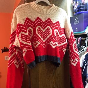 Free People heart sweater